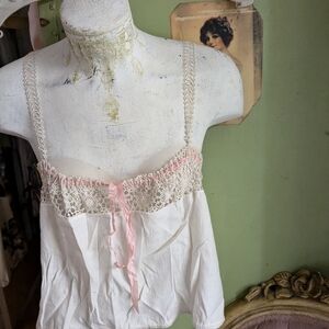 SOLD Antique Edwardian Hand Tatted Camisole Top Corset Cover